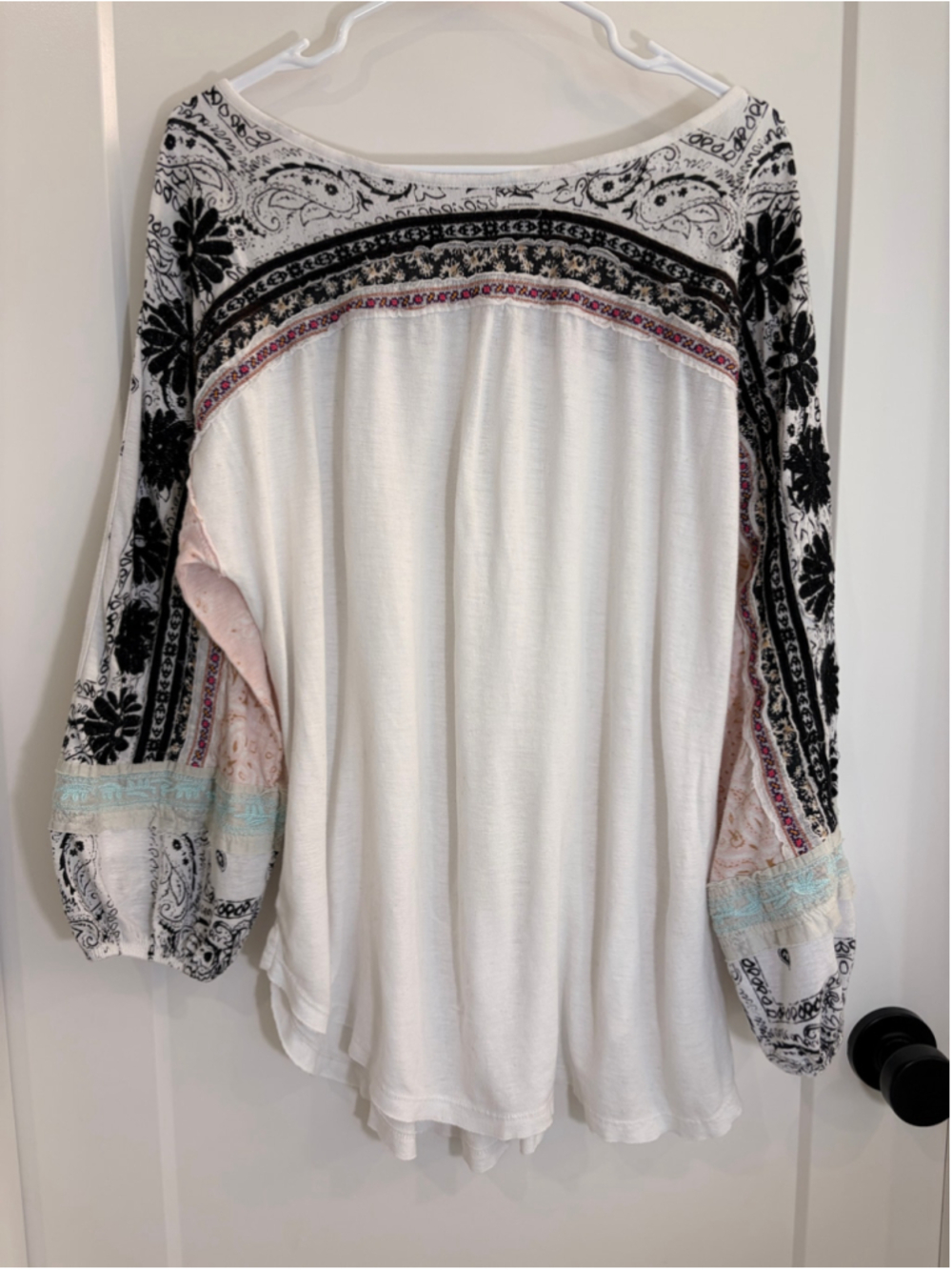 Women's Free People Tripoli Paisley Floral Embroidered Top Size M